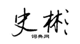 王正良史彬行書個性簽名怎么寫