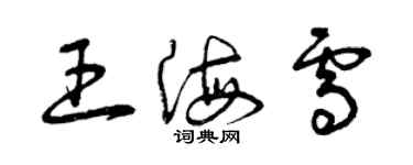 曾慶福王海雪草書個性簽名怎么寫