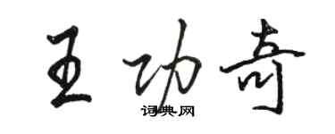 駱恆光王功奇行書個性簽名怎么寫