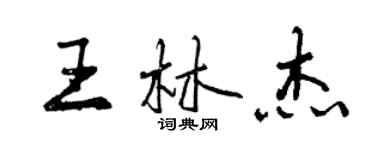 曾慶福王林傑行書個性簽名怎么寫