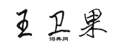 駱恆光王衛果行書個性簽名怎么寫