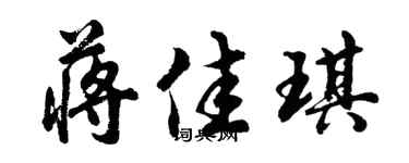 胡問遂蔣佳琪行書個性簽名怎么寫