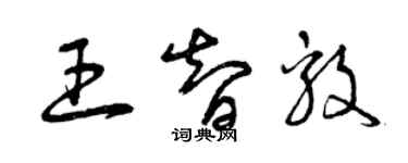 曾慶福王智毅草書個性簽名怎么寫