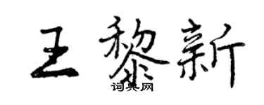 曾慶福王黎新行書個性簽名怎么寫