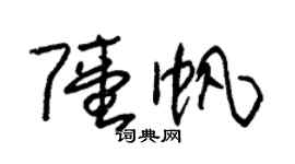 朱錫榮陸帆草書個性簽名怎么寫