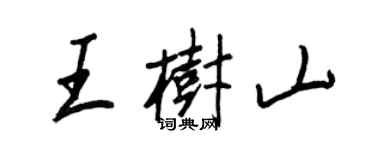王正良王樹山行書個性簽名怎么寫