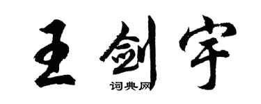胡問遂王劍宇行書個性簽名怎么寫