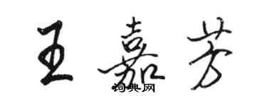 駱恆光王嘉芳行書個性簽名怎么寫