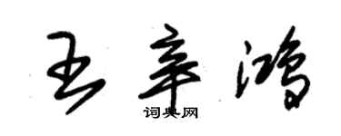 朱錫榮王辛鴻草書個性簽名怎么寫