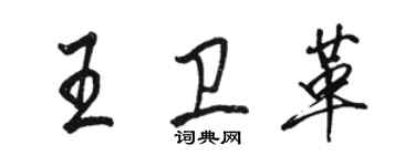 駱恆光王衛革行書個性簽名怎么寫