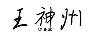 王正良王神州行書個性簽名怎么寫