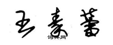 朱錫榮王秦蕾草書個性簽名怎么寫