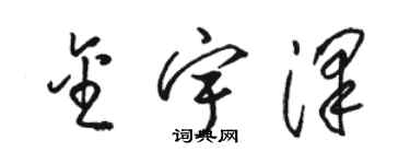 駱恆光金宇澤草書個性簽名怎么寫