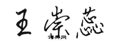 駱恆光王崇蕊行書個性簽名怎么寫