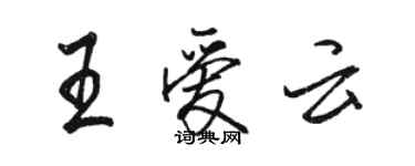 駱恆光王愛雲行書個性簽名怎么寫