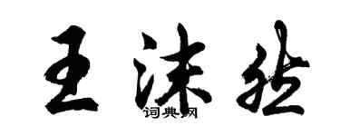 胡問遂王沫然行書個性簽名怎么寫