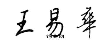 王正良王易華行書個性簽名怎么寫
