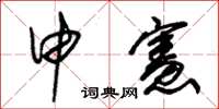朱錫榮申憲草書怎么寫