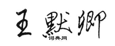 駱恆光王默卿行書個性簽名怎么寫