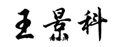 胡問遂王景科行書個性簽名怎么寫