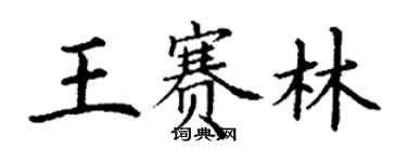 丁謙王賽林楷書個性簽名怎么寫