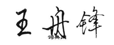 駱恆光王舟鋒行書個性簽名怎么寫