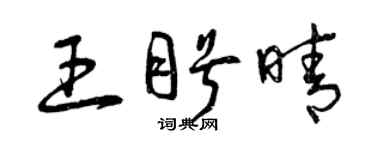 曾慶福王盼晴草書個性簽名怎么寫