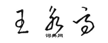 駱恆光王永高草書個性簽名怎么寫