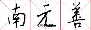 南元善怎么寫好看