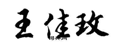 胡問遂王佳玫行書個性簽名怎么寫