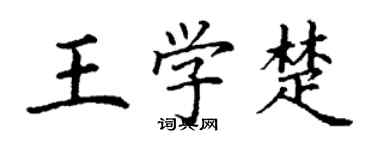 丁謙王學楚楷書個性簽名怎么寫