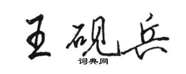 駱恆光王硯兵行書個性簽名怎么寫