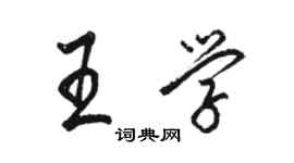 駱恆光王學行書個性簽名怎么寫