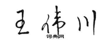 駱恆光王偉川草書個性簽名怎么寫