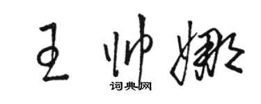 駱恆光王帥娜草書個性簽名怎么寫