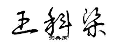 曾慶福王科梁草書個性簽名怎么寫