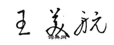 駱恆光王美航草書個性簽名怎么寫