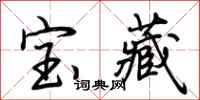 荊霄鵬寶藏行書怎么寫