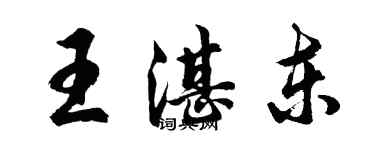 胡問遂王湛東行書個性簽名怎么寫