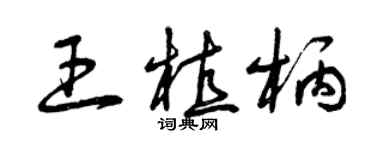 曾慶福王植柄草書個性簽名怎么寫