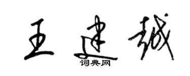 梁錦英王建越草書個性簽名怎么寫