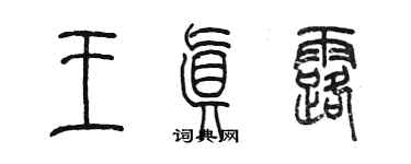 陳墨王真露篆書個性簽名怎么寫