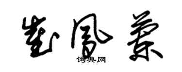 朱錫榮崔鳳蘭草書個性簽名怎么寫