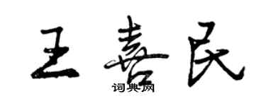 曾慶福王喜民行書個性簽名怎么寫