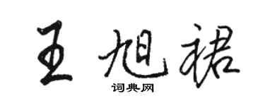 駱恆光王旭裙行書個性簽名怎么寫