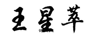 胡問遂王星萃行書個性簽名怎么寫