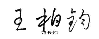 駱恆光王柏鈞草書個性簽名怎么寫