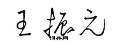 駱恆光王振元草書個性簽名怎么寫