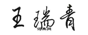 駱恆光王瑞青行書個性簽名怎么寫