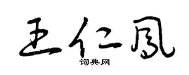 曾慶福王仁鳳草書個性簽名怎么寫